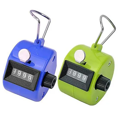 4 Digit Number Dual Clicker Golf Hand Tally Counter Handy Convenient Pack Of 2 • $7.39