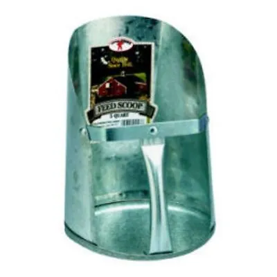 Feed Scoop Galvanized Riveted Handle Feed Horse Cattle Goat Stable Barn 3 Quart • $21.47