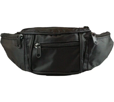 £3.95 • Buy Travel Black Bum Bag Money Waist Belt Fanny Pack Holiday Festival Money Pouch Uk