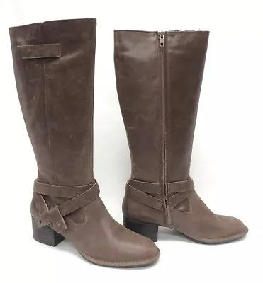 Ugg Australia Bandara Leather Tall Boot 1095056 Coconut Shell Women's Stacked • $53.99