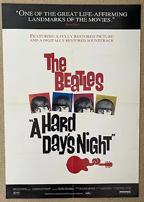 The Beatles Film Poster 'a Hard Day's Night' Miramax Remastered 1999 Lennon Rare • $46.84