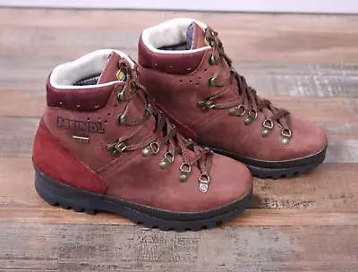 MINT Vintage Meindl Gore Tex Shoes Boots Hiking Leather Womens UK 4 US 6 EUR 37 • £86.61