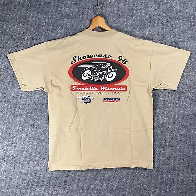 VINTAGE Showcase 1998 Janesville Wisconsin T Shirt XL Motorcycle Racing Drag 90s • $18.48