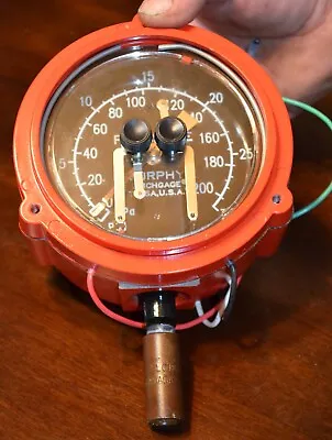 Murphy Switch Guage Pressure Model OPLFC-A-30 125 AC Pilot Duty 0-30 PSI Qty. 1 • $92