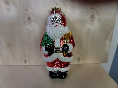 Mold Blown Ornament Santa • $18