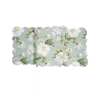 C & F  Magnolia Floral Quilted Table Runner  ~~  14  X 51  ~~ Rectangle • $29.95