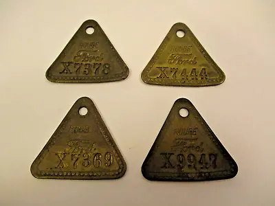 Lot 4 Vintage Ford Rouge Michigan Plant Brass Employee Tool Tag ID • $24.99
