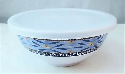 Temp-tations Tara OLD WORLD BLUE Small Lidded Mixing Bowl Melamine EXCELLENT • $40.08