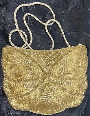 MAGID Brand Golden Beaded Butterfly Bag Purse Evening Weddings Mothers Day VACAY • $30