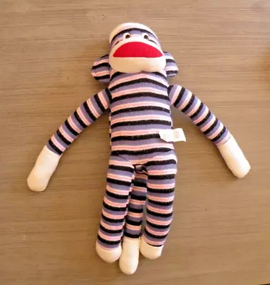 Sock Monkey Street Players 18” Blue/Black Plush Stuffed  FREE SHIPPING INCLUDED • $12.99