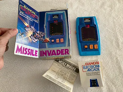 Vintage Missile Invader Bandai Electronics Handheld Game W Box Inserts 80s Works • $99.99