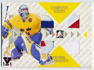 2015-16 ITG Final Vault HENRIK LUNDQVIST 2006-07 Gold Complete Jersey Patch 1/1 • $149.95