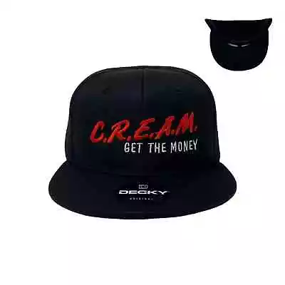 C.R.E.A.M. Get The Money Snapback Hat All Black • $25