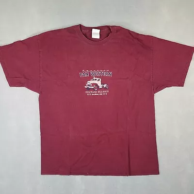 American Pan Western Genuine Classic Truck T-Shirt Adult 2XL Burgundy • $6.94