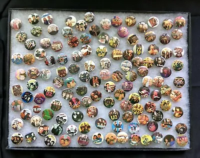 Vintage 1980s New Wave Punk Rock Metal Hair Bands Buttons Pins Huge Lot Of 129 • $100