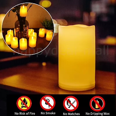 Flameless Votive Candles Battery Operated Flickering LED Tea Light With 6H Timer • $6.99