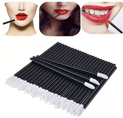 Disposable Lip Brush Lip Wands Gloss Lipstick Applicator Brushes 25/50/100 • $18.80