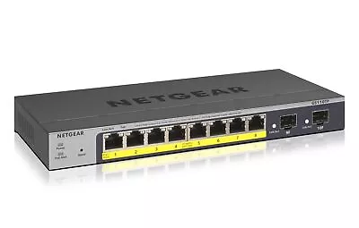 NETGEAR 10-Port PoE Gigabit Ethernet Smart Switch (GS110TP) - Managed With 8 X • £163.03