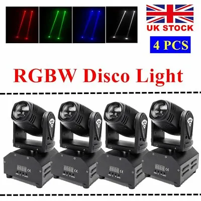 £179.99 • Buy 4pcs Rgbw Stage Light Beam Led Moving Head Dmx Spotlight Disco Dj Party Lighting