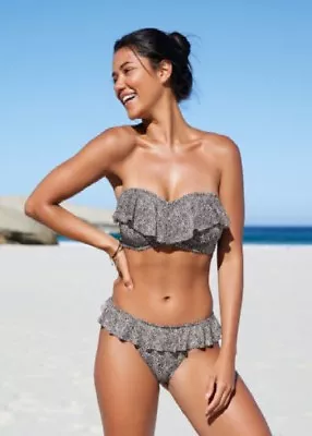 Freya~run Wild Bandeau Halterneck Padded Bikini Bra-set+frill Or Classic Pant • £45.50