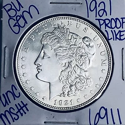 1921 Bu Gem Morgan Silver Dollar Unc Ms++ Coin U.s. Mint Free Shipping 6911 • $44