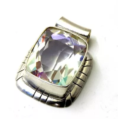 Mystic Topaz Sterling Silver Handmade Jewelry Gemstone Pendant 8 Gm-NewA18 • $12.99