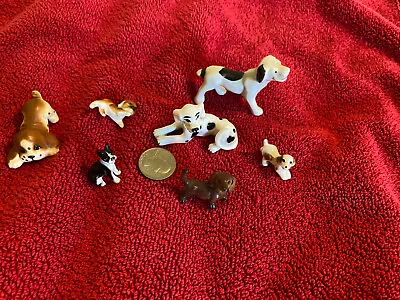 Vintage Little Ceramic  Dogs Animals Lot Of 7  • $12.99