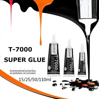 Quick Fix Black Liquid Practical Epoxy Resin Repair Tools Adhesives T-7000 Glue • £3.44