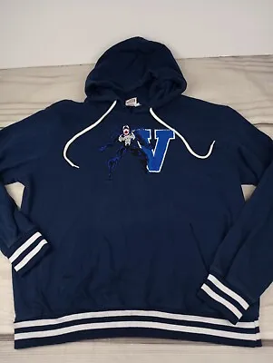 Marvel Venom Hoodie Size Large Blue Pullover Navy  Sweatshirt   • $35