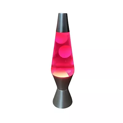 The Original Lava Brand Lava Lamp Lite Pink Silver 2005 Motion Fast Shipping  • $34.97