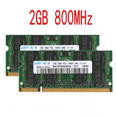 £3.70 • Buy Samsung 4GB 2x 2GB DDR2 800MHz PC2-6400S 2Rx8 200Pin SODIMM Laptop Memory RAM UK