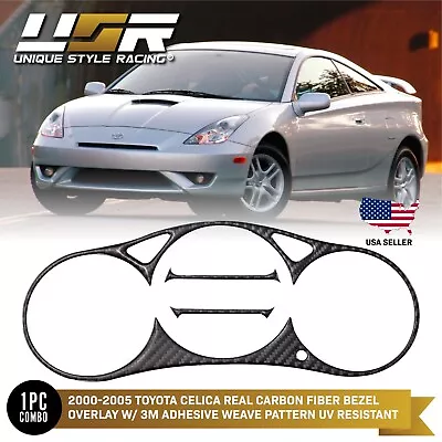 $29.95 • Buy JDM Carbon Fiber Gauge Instrument Cluster Bezel For 2000-2005 Toyota Celica
