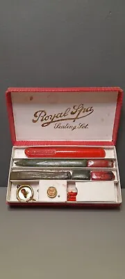 £24.99 • Buy Vintage Wax Sealing Set Rose Red Wax Lancashire 1940s 1950s Original Boxed