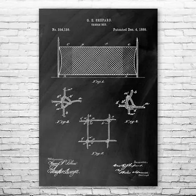Tennis Net Patent Poster Print 12 SIZES Tennis Gifts Home Gym Decor Mom Gifts • $12.95
