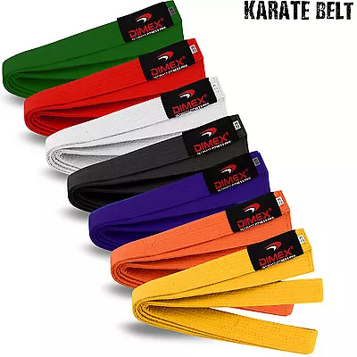 Karate / Judo / Taekwondo Plain Coloured Cotton Belt Martial Arts Dimex Sports • £5.09