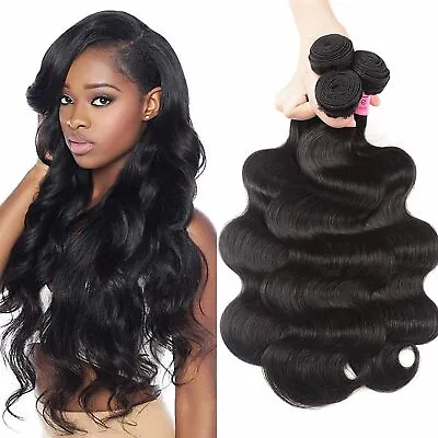 Malaysian Human Hair Body Wave 3 Bundle 100% Unprocessed Virgin Human Hair Weave • $58.89