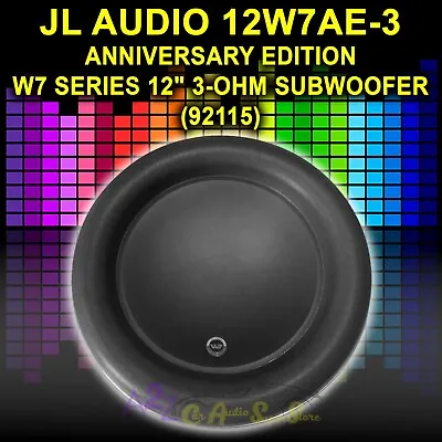 Jl Audio 12w7ae-3 (92115) Anniversary Edition W7 Series 12  3-ohm Subwoofer New! • $1087.77