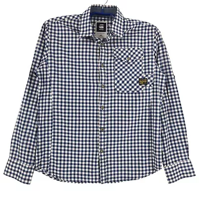 G-STAR RAW Men Courier Barren Roll-Up Casual Shirt Size L • $27.76