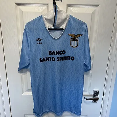 Small Mens Football Shirt Lazio 1992 South American Version No.10 Umbro • £25