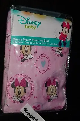 New Disney Baby Disney Minnie Bows Are Best Toddler Bed/ Crib Fitted Sheet.  • $25