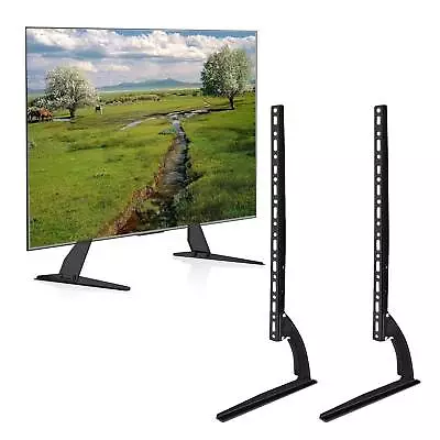 Universal TV Pedestal Stand For 17-50 Inch Table TV Base Monitor Riser LCD LED • £13.99