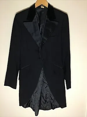 Vtg After Six Tuxedo Tailcoat Black Long Tux Jacket Theater 38 Holes • $45