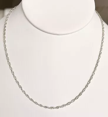 Milor Italy STERLING SILVER 925 2.2mm Wide Spiga Wheat Chain NECKLACE 26” • $19.99