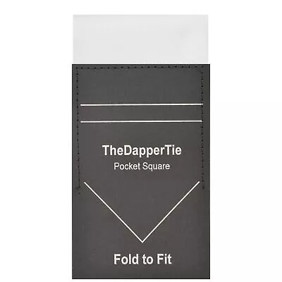 TheDapperTie - Men's Satin Solid Flat Pre Folded Pocket Square On Card • $10.99