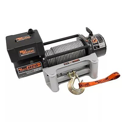 Mile Marker 76-50260W 15000Lb Winch W/Roller Fairlead & 12' Remote Winch Sec15 • $1254.99