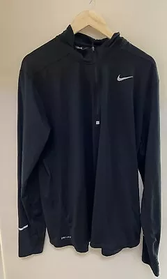 Mens Nike Dri-Fit Black Activewear Running Jacket-Comfy-Casual-Size XL • $35