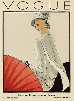 Vintage Vogue Fashion For The South Cover (1928) - 17  X 22  Fine Art Print • $79.99