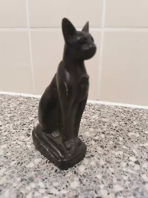 Vintage Ancient Egyptian Goddess Bastet Cat With Cobra Statue Figurine 6” Rare • £29.99