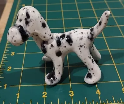 Ceramic Black & White Bobblehead Dog Vintage • $15