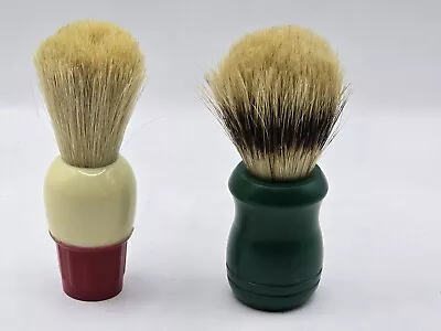 Lot Of 2 VTG-Barber Shop Shaving Brush-Green & Red-Yellow • $18.50